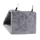 thumbnail image 4 of Soft Plush Hammock Hanging Cage Tent For Birds Parrot Winter Warm Bed Pet Toy (Gray S), 4 of 4