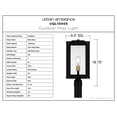 thumbnail image 5 of Luxury Mid Century Modern Post Light, Small Size: 18.75''H x 9.5''W, with Luxe Industrial Style Elements, Matte Black Finish, UQL10005 from the Southbank Collection by Urban Ambiance, 5 of 5