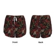 thumbnail image 5 of Lsque Fishbone Rose Printed Women's Running Shorts with Liner Pockets,Elastic Quick Dry Workout Athletic Gym Yoga Shorts,Womens High Waist Shorts-Large, 5 of 9
