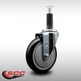 thumbnail image 2 of 5 Inch SS Black Poly Wheel Swivel 1 Inch Expanding Stem Caster SCC, 2 of 2