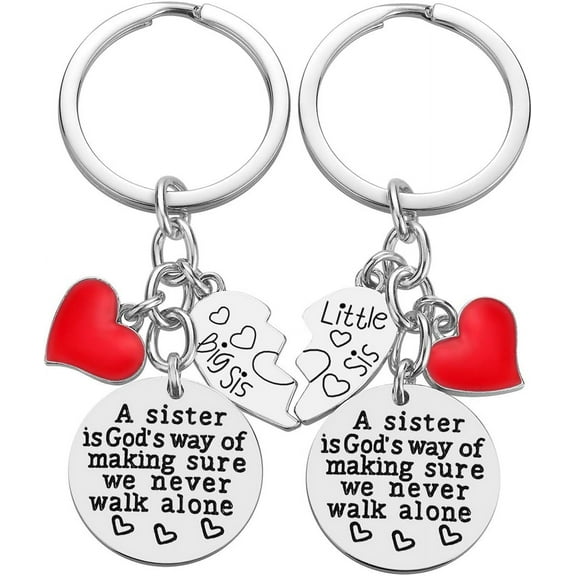 Sister Gifts from Sister - 2PCS /3PCS Big Middle Little Sister Keychain Christmas Birthday Gifts for Sister