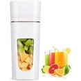thumbnail image 2 of Mini licuadora portátil, licuadora eléctrica de frutas de 350ml, exprimidor personal recargable, batido USB con 4 cuchillas, botella de jugo de taza deportiva (blanca). Feliz Sencillez, 2 of 5