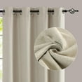 thumbnail image 2 of Curtainking Rideaux Assombrissants 63 Pouces Beige Grisâtre Rideaux en Faux Lin Chambre Salon Ensemble de Rideaux pour Fenêtre Draperies Isolées Thermiquement Tête à Oeillets 2 Panneaux, 2 of 6