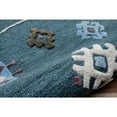 thumbnail image 3 of 5â€™ Round Blue Bordered Motif Area Rug, 3 of 6