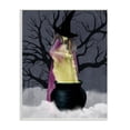 thumbnail image 2 of Witch Stirring Smokey Cauldron Spooky Halloween Night Fairy Tales & Fantasy Painting Unframed Art Print Wall Art, 2 of 5