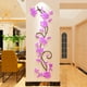 thumbnail image 5 of Mural de flores de ratán 3D para sala de estar, dormitorio, sofá, fondo de pared de TV, regalo creativo, calcomanía de decoración de pared (59 (alto) x 17,7 (ancho) pulgadas, morado claro) JAMW Sencillez, 5 of 5