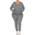 thumbnail image 2 of White Mark Women's Plus Size Burnout Jogger Set, 2 of 7