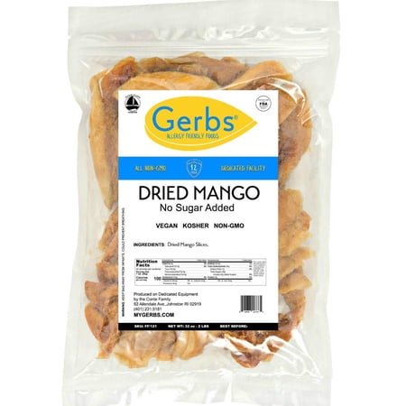 GERBS Dried Mango Slices Unsweetened 2 LBS.