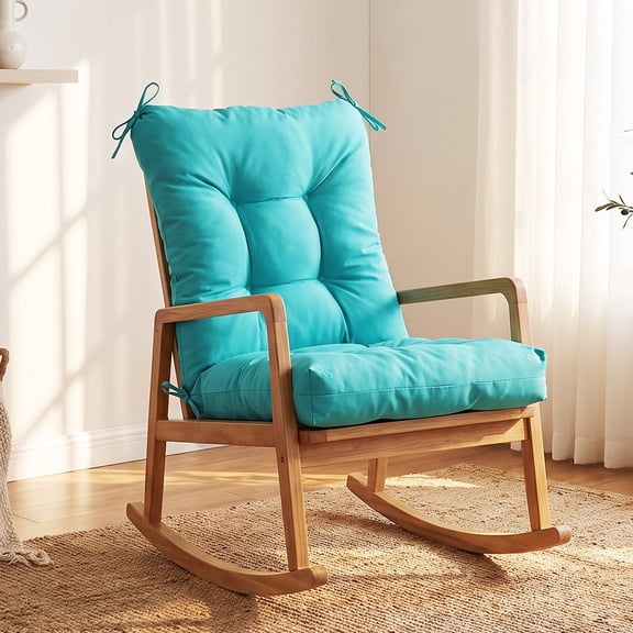 YEERSWAG Rocking Chair Cushion, 41x20x4.9 inch High Back Rocking Chair Cushion with Ties, Outdoor Rocking Chair Cushion for Outdoor Indoor Wooden Rocking Chairs