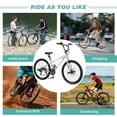 thumbnail image 6 of POVANLI 26 inch bike,Freestyle Carbon steel  Bicycle for Age 14+ Years ,tall Height 54-62 inches,Double Disc Brakes and Step Peg,saround 85% assembled body,Gift(Silver), 6 of 7