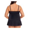 thumbnail image 2 of SWIM SOLUTIONS Women's Black Stretch Allover Slimming Lined  Adjustable Straps Deep V Neck Full Coverage Swimdress 22W, 2 of 2