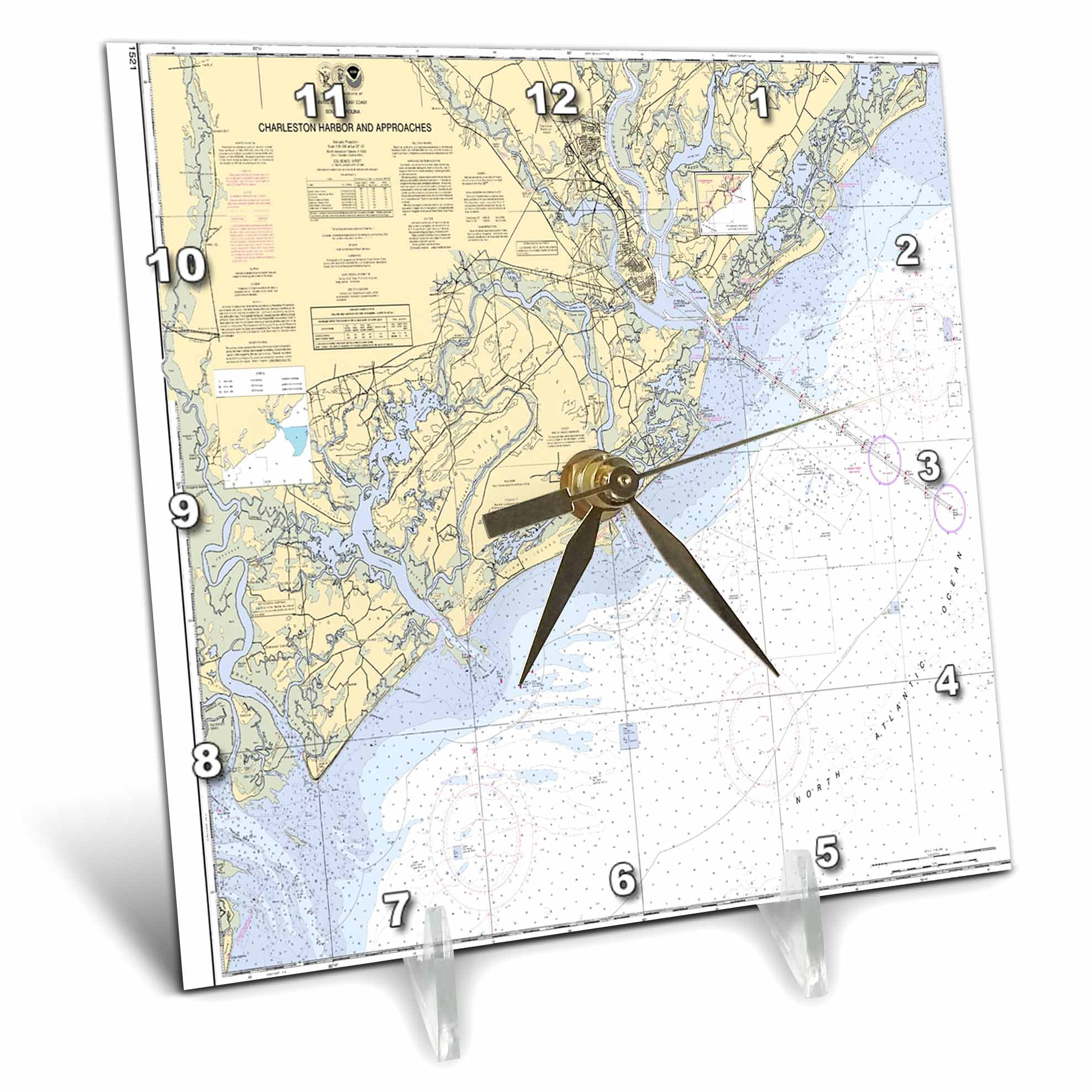 Nautical Chart Clock