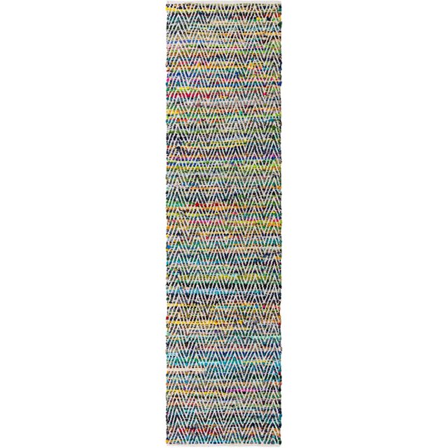 Unique Loom Tapis de Zone Géométrique Chindi Chevron 2' 2 x 6' Coureur Multi/vert