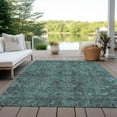 thumbnail image 6 of Addison Rugs Chantille Indoor/Outdoor Traditional Oriental Turquoise Washable Rectangle Rug, 8' x 10', 6 of 6