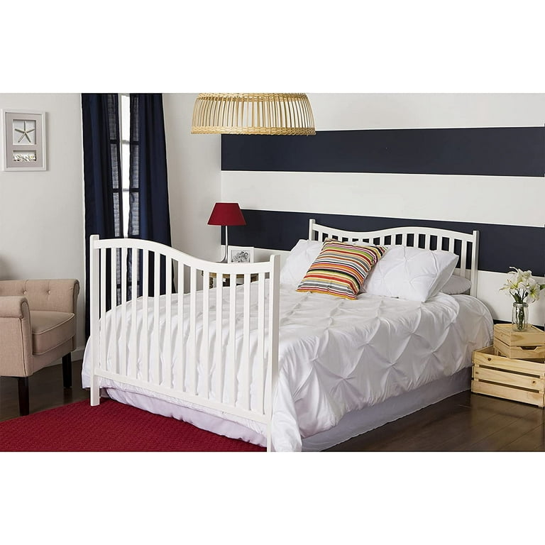 Dream On Me Chelsea 5 In 1 Convertible Crib In White JPMA Certified White Crib Crib Walmart