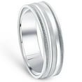 thumbnail image 3 of Pompeii 6MM Flat Comfort Fit Mens Wedding Ring in 10k White Yellow Rose Gold or Platinum, 3 of 6