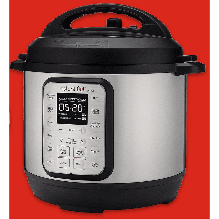 Instant Pot 6 qt. Duo Plus Stainless Steel Electric Pressure Cooker with  Whisper-Quiet Steam Release V4 112-0169-01 - The Home Depot