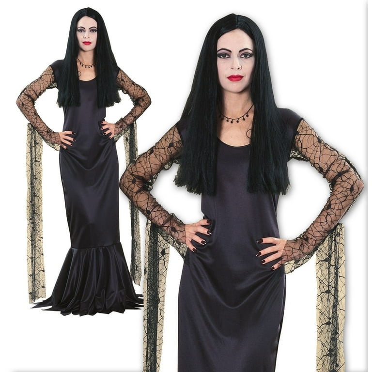 morticia addams dress Adult Costume Medium and somehow always lit by mysterious candlelight Morticia Addams Gothic Bat Sleeve