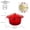 Red, variant on Pink Heart-Shaped Enameled Cast Iron Dutch Oven with Lid - 2.5 Quart Nonstick Oval Stockpot & Double Handle, Oven Safe to 500°F, Induction/Stovetop//Broiler Compatible -