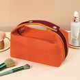 thumbnail image 3 of Bolsa de maquillaje portátil, bolsa de cosméticos de gran capacidad de lona suave impermeable con asa para viajes al aire libre, 3 of 8