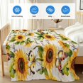 thumbnail image 4 of Sunflower Cooling Blanket,Lightweight Breathable Summer Throw Blanket with Double Sided Cold Effect,Summer Botanical Vintage Spring Floral Butterfly Picnic Blankets Bed Sheet for Hot Sleepers 50"x60", 4 of 8