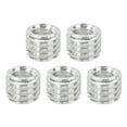 thumbnail image 1 of Adaptador de tornillo convertidor hembra 1/4" a macho 3/8", adaptador de montaje para trípode, plata 5 piezas, 1 of 7