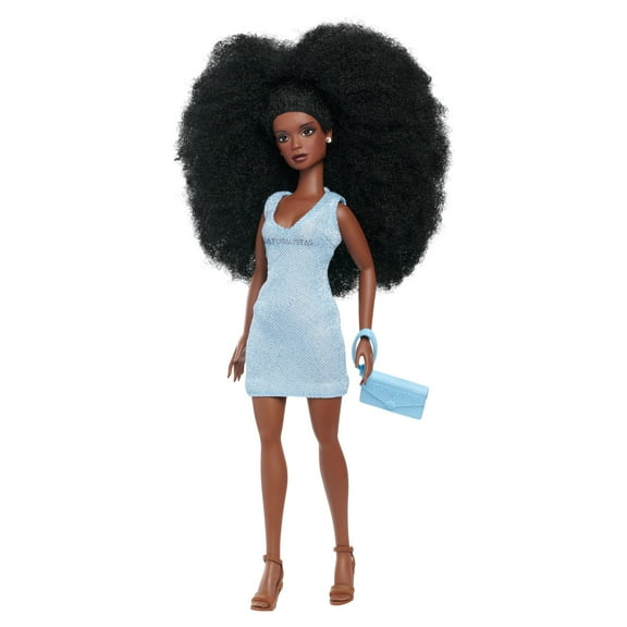 Naturalistas 11-inch Liya Fashion Doll and Accessories with 4C Textured Hair, Deep Brown Skin Tone