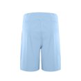 thumbnail image 5 of Womens Yoga Shorts High Waist Pocket Stretchy Solid Print Lightweight Gym Shorts for Workout Wear Light Blue XXL, 5 of 7