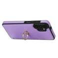 thumbnail image 3 of Allytech for Samsung Galaxy A13 4G/5G Case with Ring Holder, Premium PU Leather Kickstand Shockproof Cards Holder Cash Pocket Wallet Case Cover for Samsung Galaxy A13 4G/5G- Purple, 3 of 5