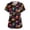 Navy, variant on Stichou Womens Easter Scrub Tops Bunny Eggs Print Cute Short Sleeve Shirts Soft V-Neck Holiday Tops with Pockets Coffee L