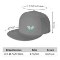 thumbnail image 2 of DouZhe Flat Brim Cap Snapback Hat, Vintage Butterfly Animal Insect Prints Adjustable Gray Adult Baseball Cap, 2 of 6