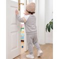 thumbnail image 5 of Toddler Baby Boy Clothes 18 Months Boys Fall Winter Outfits 24 Months Boys Long Sleeve Color-blocked Sweatshirt Pants 2PCS Clothing Set Gray, 5 of 6