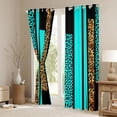 thumbnail image 3 of Erosebridal Cheetah Print Women Blackout Curtains Set of 2 (52x84 Each),Blue Leopard Striped Brown Animal Texture Window Curtains For Adult, 3 of 7