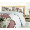 thumbnail image 5 of Ambesonne Zombie Duvet Cover Sets, Evil Unicorn Myth, 2-Queen, Green Dried Rose, 5 of 7