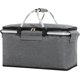 thumbnail image 1 of Cesta de picnic plegable con aislamiento, bolsa térmica plegable, cesta de comestibles portátil para acampar de 22 l con asas de aluminio (gris), gris, (202104160811), 1 of 5