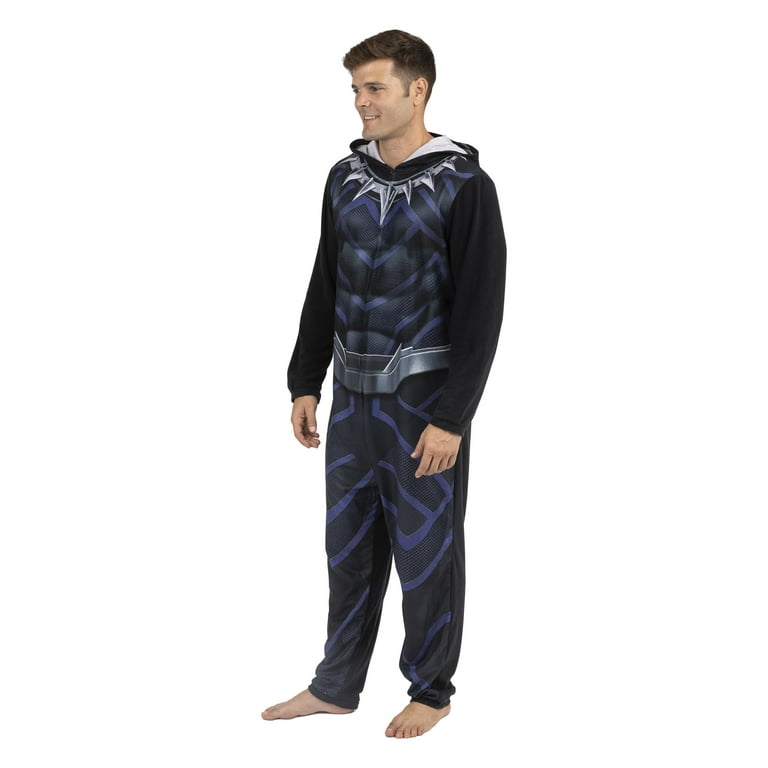 Marvel Black Panther Mens Onesie Pajama Costume Male Wakanda