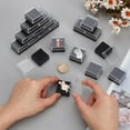 thumbnail image 3 of Square Badge Presentation Box Visible Window Case with Sponge Indide for Jewelry Brooch Showing Black 3.1x3.1x2.2cm, 3 of 5