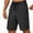 Black, variant on Men's Athletic Shorts with Zipper Pockets Lightweight Drawstring Stretch for Workout Gym Basketball 30-42