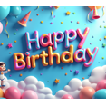 thumbnail image 3 of Colorful Astronaut Themed Happy Birthday Banner Party Decoration Backdrop for Birthday Party Photography Props and Decorations Background for Celebrations, 3 of 3