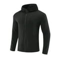 thumbnail image 3 of Athletic Mens Legend Tech Full-Zip Fleece Jacket Men's Solid Color Long Sleeved Hooded Zipper Cardigan With Elastic Fleece Lining Sports Top Jacket Black M, 3 of 4