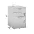 thumbnail image 6 of Pemberly Row 3-Drawer Engineered Wood Mobile File Cabinet in Pure White, 6 of 13