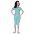 thumbnail image 1 of Moomaya Nightwear Set Watermelon Embroidered Capri T-shirt 2 Pcs Set Sleepwear, 1 of 7