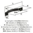 thumbnail image 3 of Amerock Sheffield 3-3/4 inch (96mm) Center-to-Center Oil-Rubbed Bronze Cabinet Pull, 10 Pack, 3 of 4