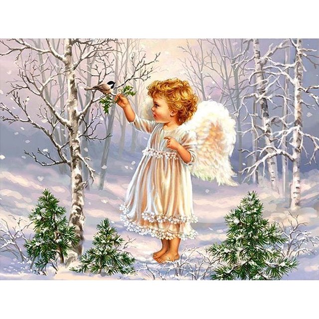 Taladro diamante pintura (DE2893) 5D DIY completo Ángel chica punto de cruz bordado (z785 20X30cm FLhrweasw Nuevo