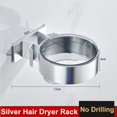 thumbnail image 1 of Inteprter Soporte de pared para secador de pelo, estante adhesivo para secador de pelo de baño, herramientas para el cuidado del cabello Almacenamiento y organización del hogar Inteprter HA023002-00, 1 of 6