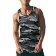 thumbnail image 4 of kpoplk Men's Sleeveless Tee Shirts Muscle Gym Tank Top Work Out Comfort Grey,L, 4 of 6