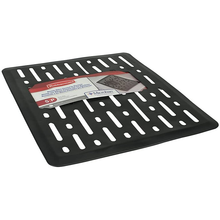  Rubbermaid Sink Protector Mat, Small, Black Waves