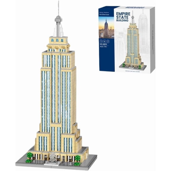 BrixVibe Empire State Building Set Compatible with Lego Architecture Collectible Model for Teems Adults
