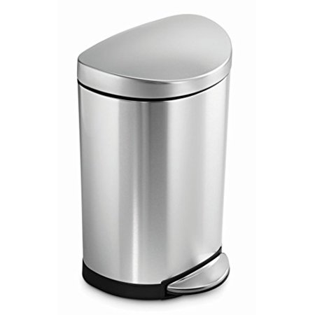 simplehuman Brushed S/S Step-On 10 L / 2.6 Gal Trash Container