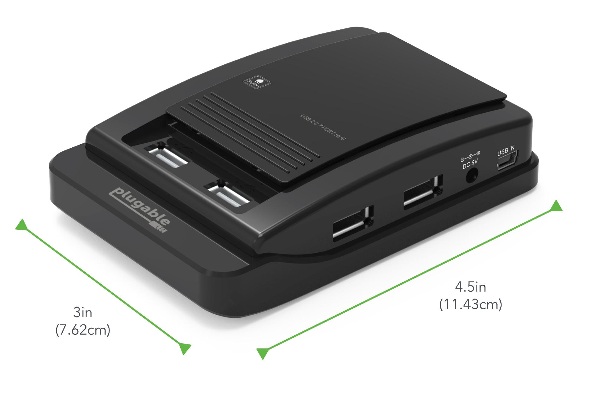 Plugable USB 2.0 7-Port High Speed Hub with 15W Power Adapter - image 5 of 7